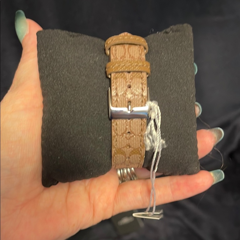 Coach Women's Watch with Brown Leather Strap and Silver Dial - Picture 4 of 7